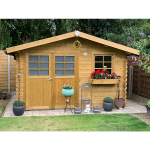 Abri jardin bois  chimay  - 10. 67 m� - 3. 58 x 2. 98 x 2. 39 m - 28 mm