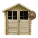 Abri de jardin en bois p88912 en madriers de 28 mm � embo�ter .