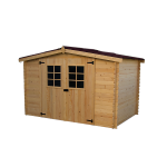 Abri madriers bois massif 20 mm 9, 42 m2