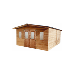 Abri madriers fabriqu� en douglas massif bois fran�ais naturellement durable / 28 mm / couverture plaques ...