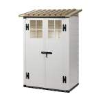 Abri mural r�sine 1, 32 m2 beige / marron - evo 100 - habrita