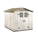 Abri r�sine 230 x 262 cm avec plancher dalle en composite �paisse 4 cm