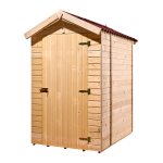 Abri wc bois massif avec plancher / panneau 16 mm / 2, 62 m2 / toiture plaques ondul�es / fabriqu� en ...