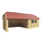 Abri york avec traitement autoclave 2980 x 2980 + 2654mm