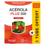 Acerola plus 500 vitamine c 24 comprimés + 1 tube (12 comprimés) Acerola plus 500 vitamine c 24 comprimés + 1 tube (12 comprimés)