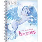 Animal style - mon carnet cr�atif - licornes (jeunesse)