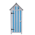 Armoire cabine de rangement lasur�e couleur bleue et blanche 3 �tag�res / 0, 41 m2