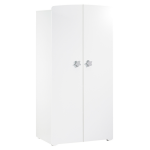 Armoire chambre b�b� 2 portes - boutons �toile gris