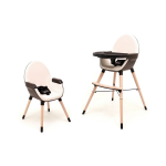 At4 - chaise haute b�b� �volutive essentiel noir et sable 2 hauteurs