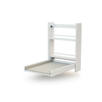 At4 - table � langer murale rabattable en bois avec matelas essentiel blanc
