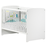 Baby price lit bebe 120x60 - 3 positions - blanc - new basic