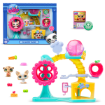 Bandai - littlest - coffret fun factory - ensemble de jeu avec 2 animaux, d�cor et accessoires - coffret ...