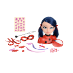 Bandai - miraculous ladybug - t�te � coiffer miraculous deluxe 21cm - t�te � coiffer marinette + 30 accessoire ...