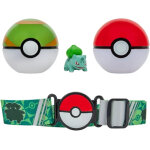 Bandai - pokmon - ceinture clip 'n' go - 1 ceinture, 1 pok ball, 1 nest ball et 1 figurine 5 cm bulbizarre ...
