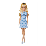 Barbie - poup�e barbie fashionistas robe dos nu bleu layette - avec n?ud