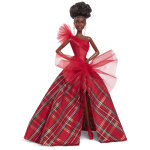 Barbie - poupe barbie joyeux nol 2024 brune - poupe de collection