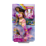 Barbie - sir�ne fleur magique - poup�e aux longs cheveux bruns