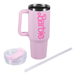 Barbie tumbler x1, 2l - isotherme et paille multiway