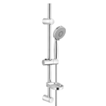 Barre de douche, douchette 3 jets & flexible 1, 75m chrome sans robinetterie - foxter