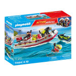 Bateau de pompier et scooter des mers