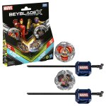 Beyblade x marvel - multipack - thanos iron man