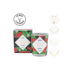 Bougie bijou fraise des bois collier dor�