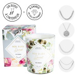 Bougie bijou rose framboise collier argent�