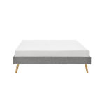 Cadre de lit emma avec sommier  lattes 160 x 200 cm gris clair
