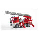 Camion de pompier man avec echelle, pompe a eau et module son et lumire
