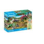 Campement des explorateurs dinosaures