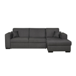 Canapé d'angle droit convertible avec coffre tissu gris foncé bahamas Canapé d'angle droit convertible avec coffre tissu gris foncé bahamas