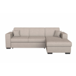 Canap� d'angle fuji xl convertible avec coffre en tissu - angle droit, beige