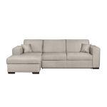 Canap d'angle gauche convertible avec coffre tissu beige bahamas