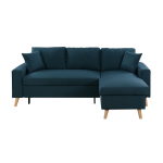 Canap� d'angle maria scandinave r�versible et convertible - bleu