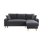 Canap� d'angle maria scandinave r�versible et convertible - gris fonc�