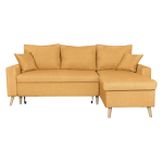 Canap� d'angle maria scandinave r�versible et convertible - jaune ocre