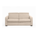 Canap� carole convertible 3 places couchage quotidien 140x190cm en tissu - beige
