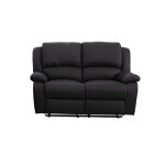 Canap relax 2 places pu noir