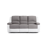 Canap relax 3 places gris / blanc