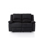 Canap de relaxation 2 places en microfibre - noir