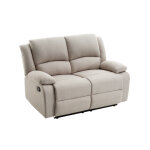Canap de relaxation 2 places en tissu - beige