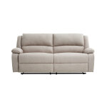 Canapé de relaxation 3 places 2 relax en tissu - beige Canapé de relaxation 3 places 2 relax en tissu - beige