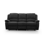 Canap de relaxation 3 places en microfibre - noir