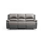 Canap de relaxation 3 places en microfibre et simili - gris