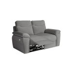 Canap� de relaxation �lectrique ross 2 places en tissu - gris