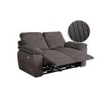 Canap� de relaxation �lectrique ross 2 places en velours c�tel� - gris