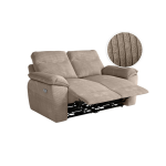 Canap� de relaxation �lectrique ross 2 places en velours c�tel� - taupe