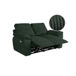 Canap� de relaxation �lectrique ross 2 places en velours c�tel� - vert fonc�