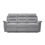 Canapé de relaxation manuel 3 places en tissu gris clair king Canapé de relaxation manuel 3 places en tissu gris clair king