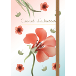 Carnet d'adresses (petit) - transparent flowers (poche)